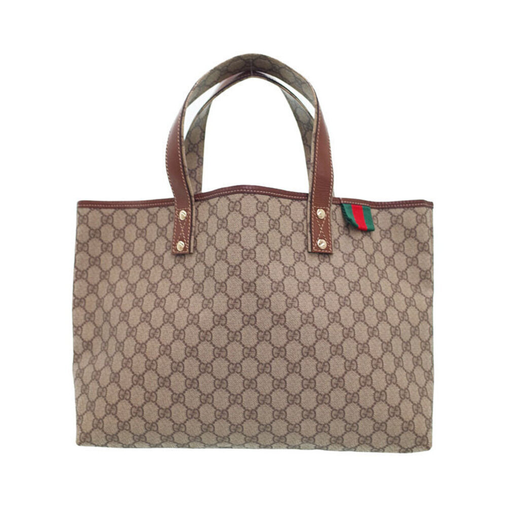 Gucci handbag beige brown GG canvas tote bag